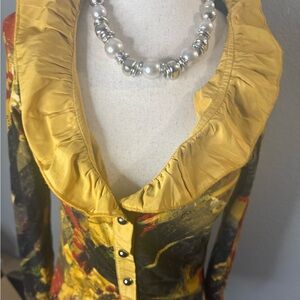 Elegant Yellow Long Sleeve Top